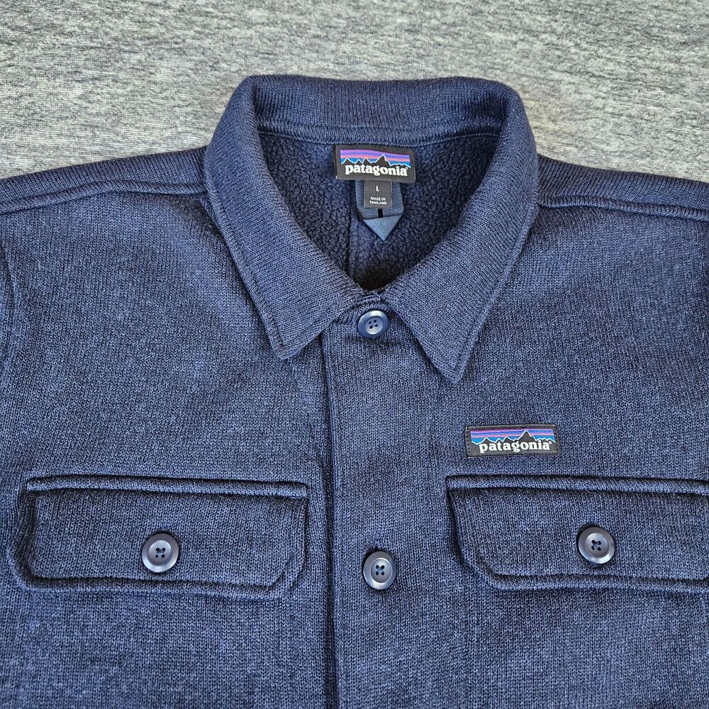 Patagonia Men's Navy Blue Wool-Blend Button Jacket - Picture 4 of 13